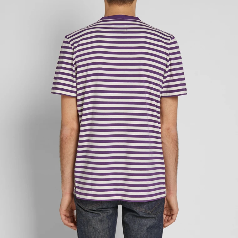 White Purple Stripe T-shirt back